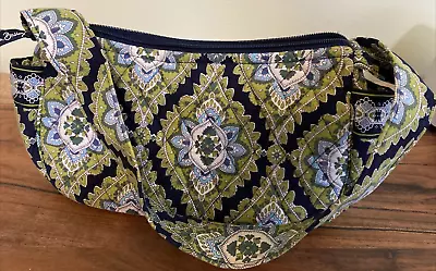 Vera Bradley Cambridge Maggie Bag Green Blue Handbag Pockets Cosmetic Purse • $11