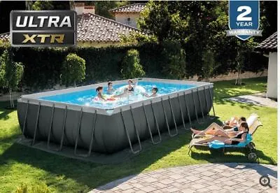 $1769.94 • Buy Intex 12' X 24' X 52  Rectangular Ultra XTR Swimming Pool Frame Pool
