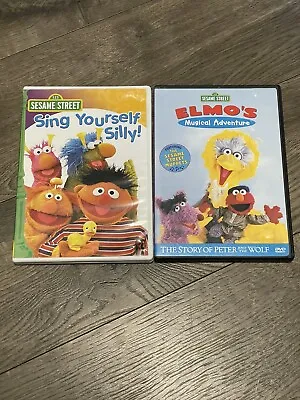Sesame Street Presents Elmo's Musical Adventure & Sing Yourself Silly DVD LOT • $19.99