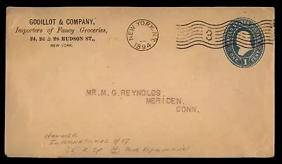 Mayfairstamps US 1894 New York Machine Cancel Godillot & Co To Meriden CT Statio • $1