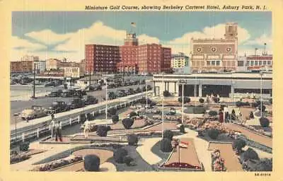 Asbury Park New Jersey Mini Golf Course Berkeley Carteret Hotel Postcard J76178 • $12