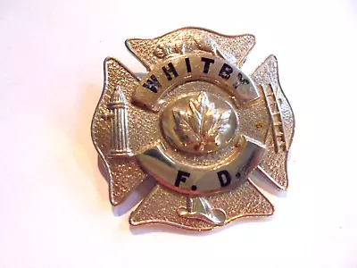 Vintage Obsolete Whitby (Canada?) Fire Department Fireman Screw Back Badge • $14.99