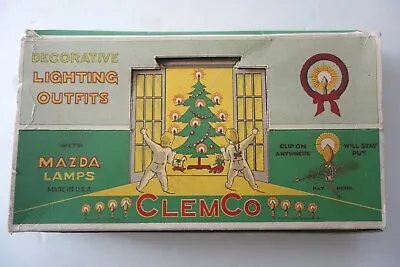 Vintage 1930s Christmas Lights Clemco Mazda Lamps Decorative Colors • $50