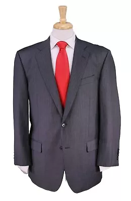 Brooks Brothers 1818 Madison Gray Stripes Saxxon Wool 2-Btn Luxury Suit 44R 45R • $95