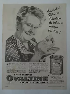 Vintage Australian Advertising 1950 Ad OVALTINE TONIC FOOD DRINK Old Woman Art  • $16.95