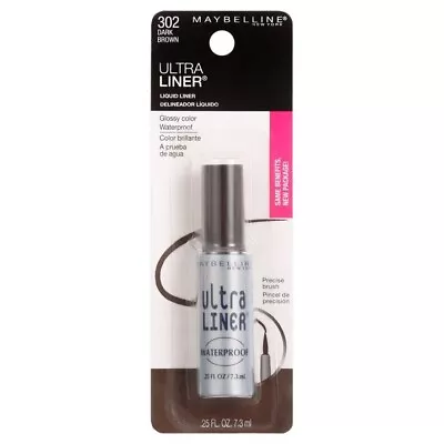 Maybelline Ultra Liner Liquid Eyeliner Dark Brown 302 Waterproof 0.25 Fl Oz • $9