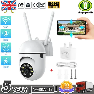 1080P IP Camera Wireless WIFI Outdoor CCTV HD PTZ Smart Home Security IR Cam UK • £14.99