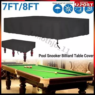 Outdoor Pool Snooker Billiard Table Cover Polyester Waterproof Dust Cap 7/8FT • $20.71