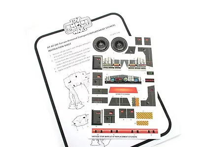 $7.90 • Buy CUSTOM 'DIE CUT' REPLACEMENT STICKERS For STAR WARS VINTAGE AT-AT ATAT THE BEST!
