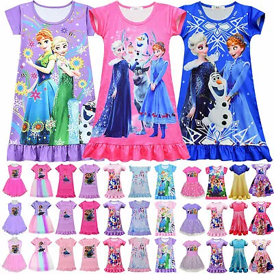 $17.39 • Buy Kids Girls Frozen Mermaid Princess Dress Cosplay Party Dress Pyjamas Nightdress