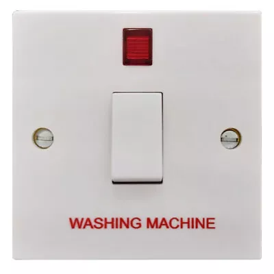 £5.75 • Buy Volex VX1060/WM Double Pole Switch With Neon - 20 Amp (Washing Machine)