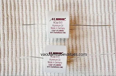 PAIR - TWO - Mundorf MCap EVO Aluminum Oil Capacitor Cap 6.8uf 6.8 Uf 450VDC • $35.95