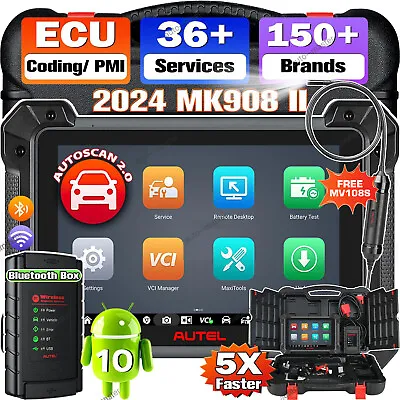 2024 Autel MaxiCOM MK908 II Car Diagnostic Scanner Tool Key Coding PK MK908 Pro • $1499
