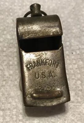 Vintage Frankfort Military Brass  Whistle Made  In USA- Well Used • $6.50