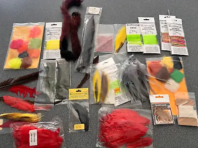 Bag Of NEW Various Fly Fishing Lure Supplies 30 Items Collectible • $12