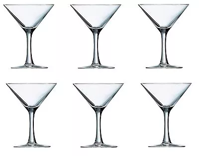 Set Of 6 Luminarc Seattle Martini Glass Clear Cocktail Drinking Glass 225ml 23cl • £12.99