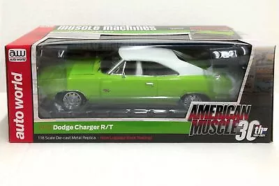 Auto World AMM1249 1/18 Muscle Machines Cover Car 1970 Dodge Charger R/T Diecast • $99.99