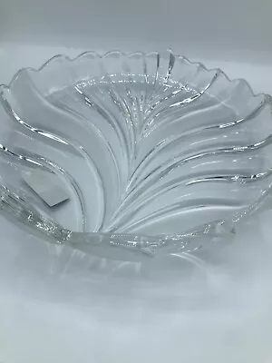 Mikasa Crystal Serving Platter 11” Round Frosted Bolero Pattern Dish Germany • $10