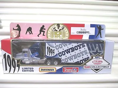 Matchbox Limited Edition 1995 1/80 NFL DALLAS COWBOYS Truck Mint In NearMint Box • $11.99