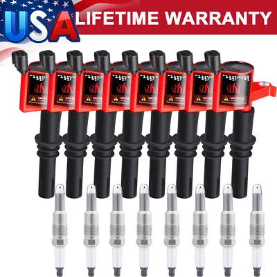 Set Of 8 Ignition Coil & Spark Plugs For 2005-2007 Ford F150 Truck V8 5.4L DG511 • $99.86