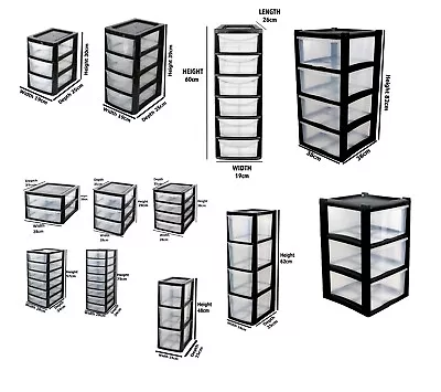 A4 & A5 Storage Drawer Unit Plastic Tower Home Office School Desktop Garage • £14.95