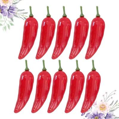 £7.57 • Buy  36 Pcs Artificial Pepper Vegetable Decor Red Chili Small Spicy