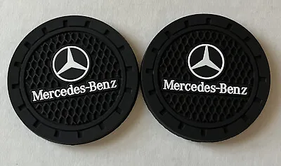 Mercedes-Benz (2 Pc) Car Cup Holder Mat Pad Silicone Coasters Black 2.75  • $9.99