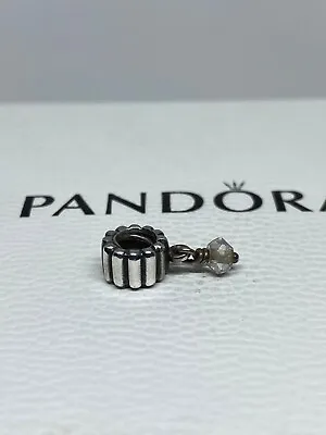 Genuine Pandora Birthstone April Quartz Dangle Charm 💕 925 ALE • £14.99