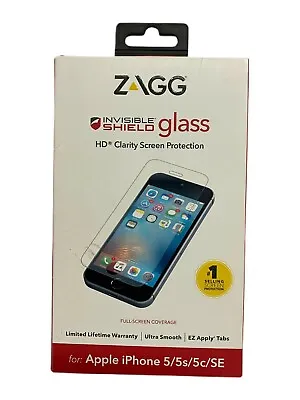 Zagg Invisible Shield HD Glass Screen Protection IPhone 5 IPhone 5s / 5c SE2016  • $7.95