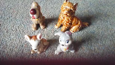 4 Wade Figurines 3 Disney -Bambi Trusty And Thumper And Brown Terrier Dog • £5