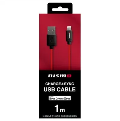 GENUINE NISSAN NISMO CHARGE & SYNC USB CABLE FOR IPHONE BLACK NMUJ-LP1BK Black • $35