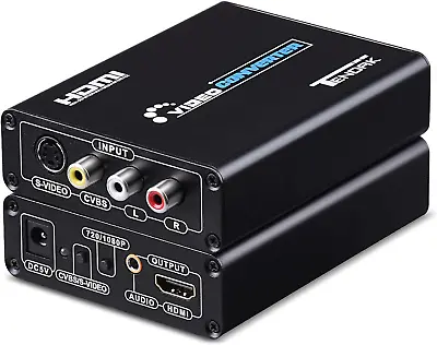 Tendak 3RCA AV CVBS Composite & S-Video R/L Audio To HDMI Converter Adapter S.. • £60.92