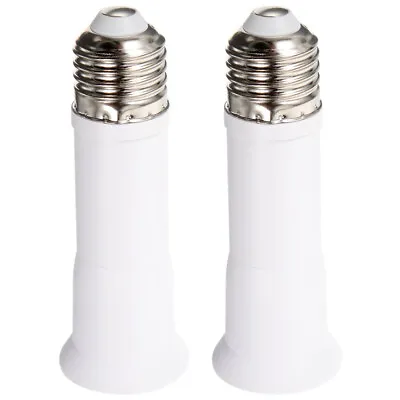2 Pcs E27 Base Light Socket Extension Light Bulb Extender Socket • $7.39