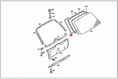 Genuine Weatherstrip MERCEDES S123 W123 Wagon 1237450624 • $15.50