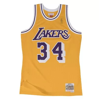 Mens Mitchell & Ness NBA Swingman Home Jersey Lakers 96 Shaquille O'Neal • $59.19