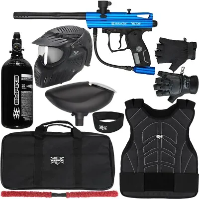 Kingman Spyder Victor Level 2 Protector Paintball Gun Kit - L/XL - Blue • $222.59