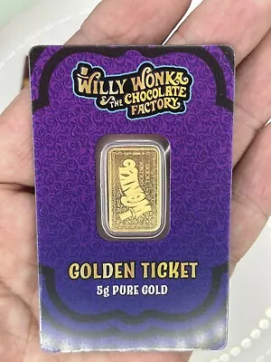 5 Gram Gold Bar - PAMP Suisse Willy Wonka Golden Ticket - SKU#287353 • $839