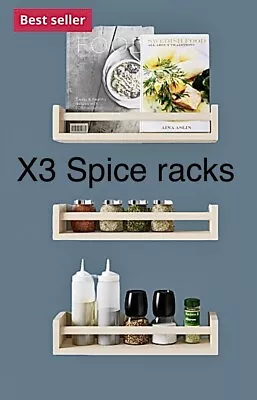 IKEA Bekvam Wooden Spice Jar Rack - PINE NEW… X3 Shelves • £25.99