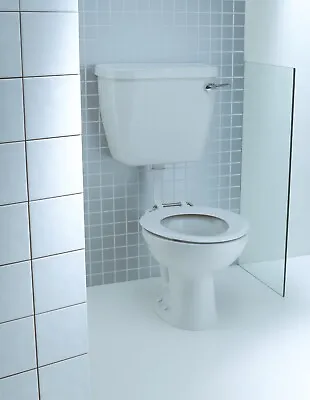 £159.99 • Buy Modern Round White Ceramic Bathroom Low Level Toilet Pan Cistern & Soft Seat WC 