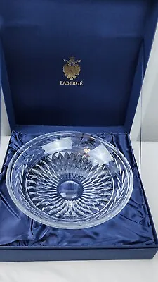 Fabergé Serving Bowl Monplaisir Pattern Crystal Bowl & Storage Box Estate Faberg • $209.95