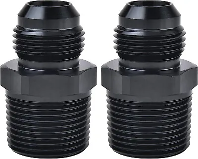 Lencool Racing 8AN Male Flare To 3/8  NPT Pipe Fitting Adapter Straight 2Pcs • $10.99