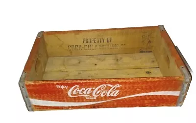 Vintage Enjoy COCA-COLA Wood Bottle Wooden Crate Red • $30