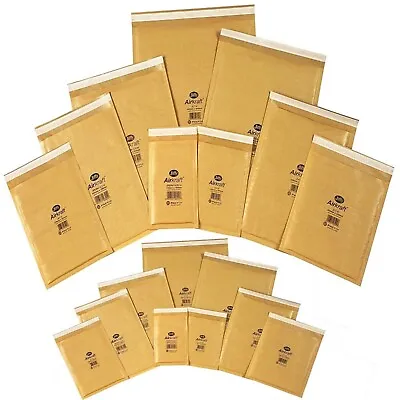 Quality Padded Envelopes Jiffy Gold Bubble Paper Mailing AirKraft Postal Bags • £0.99