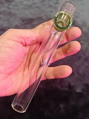 Tobacco Hand Tube Pipe Smoking 7  Glass 5 Mm Tube Feet Large Green Bowl • $17