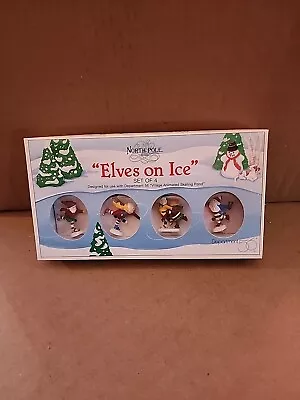 Dept 56 North Pole Elves On Ice New In Box For Village Animated Skating Pond • $24.99