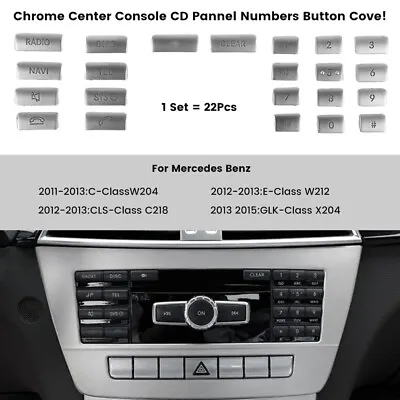 22X Center Console CD Numbers Button Cover Trim For Benz W204 W212 C218 GLK X204 • $17.79