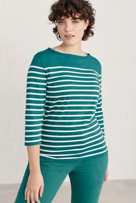 £10.48 • Buy Seasalt Women's - Green Sailor Top (GOTS) - Regular - Falmouth Breton Studio Gre