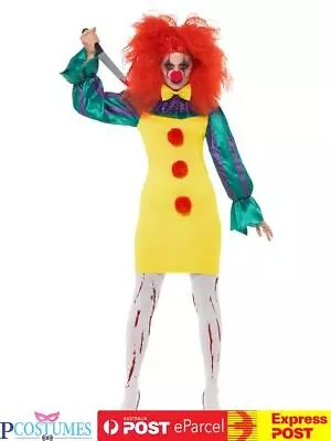 Vintage Clown Pennywise Scary Killer IT Circus Horror Halloween Costume • $46.31