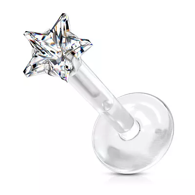 £4.49 • Buy Gem Star Bio Flex Ear, Cartilage, Tragus Labret, Monroe Bar 1.2mm X 6 / 8mm