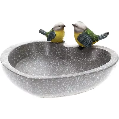 £14.99 • Buy Bird Bath Garden Wild Bird Water Bowl Seed Feeder Dish Ornament Heart Plastic